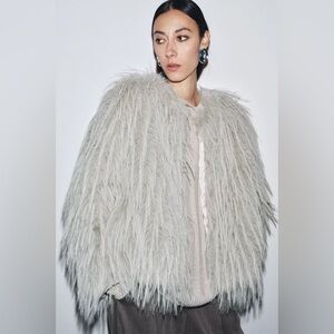 Zara Gray Teddy Jacket